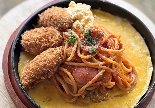 カキフライ ナポリタン